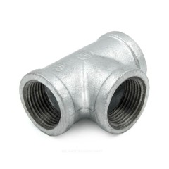 Тройник прямой чугун оц Ду 15 (1/2") ВР/ВР Fittex PLUS