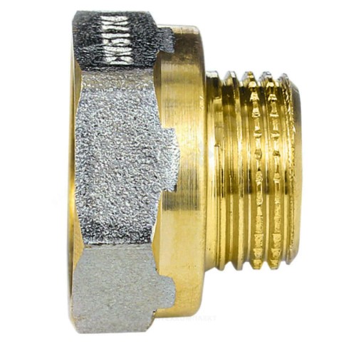 Переход латунь никель реборда Ду 32х20 (1 1/4"х3/4") ВР/НР 9021 ГОСТ 32585-2013 Aquasfera 9021-05
