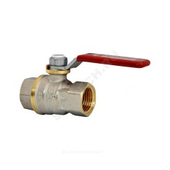 Кран шаровой латунь никель R910 Ду 100 Ру28 ВР полнопроходной рычаг красный шар DADO Giacomini R910X031