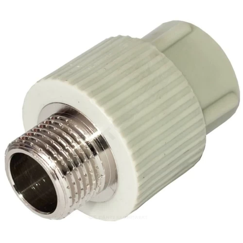 Муфта PP-R комбинированная серая Дн 25х3/4" НР RTP (РосТурПласт) 10945