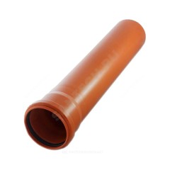 Труба PP-B с раструбом коричневая Дн 110х3,4 б/нап SN4 L=1,0м в/к VALFEX 301100100