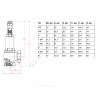 Клапан предохранительный угловой латунь никель Ду 40х40 Ру16 ВР G1 1/2"хG1 1/2" Рср=3бар Рн=1...16бар 180С Benarmo