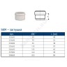 Заглушка PP-MD бесшумная светло-серая Skolan dB SKM Дн 90 (DN80) б/нап Ostendorf 334620