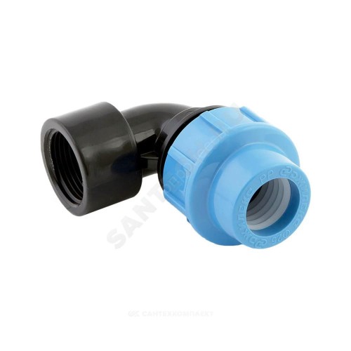 Отвод компрессионный ПЭ Дн 20х1/2"х90гр ВР Ру12,5 Джилекс 9280