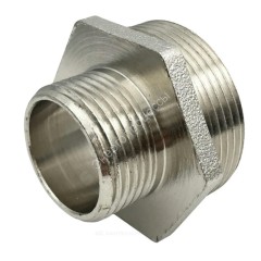 Ниппель латунь никель переходной Ду 32х25 (1 1/4"х1") НР SantechSystems
