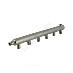 Коллектор нержавеющая сталь Ду 32 1" НР на 2 вых 3/4" НР м/о 50мм Элит-Металл 2190