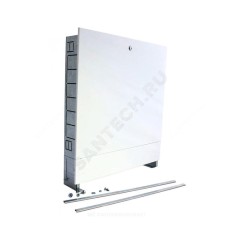Шкаф коллекторный встраиваемый сталь ШРВ-3 703х120-190х650-730мм RAL 9016 (Белый) STAHLMANN SCC-0002-000810