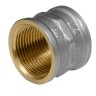 Муфта латунь никель Ду 32 (1 1/4") ВР 9018 ГОСТ 32585-2013 Aquasfera 9018-04