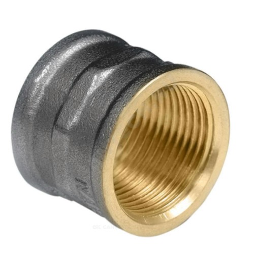 Муфта латунь никель Ду 32 (1 1/4") ВР 9018 ГОСТ 32585-2013 Aquasfera 9018-04