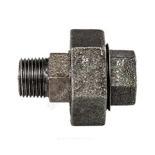 Соединитель прямой американка чугун Ду 20 (3/4") ВР/НР Fittex