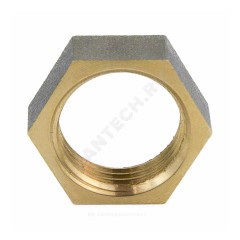 Контргайка латунь никель Ду 20 (3/4") ВР 9020 ГОСТ 32585-2013 Aquasfera 9020-02