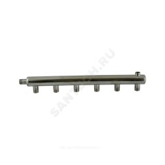 Коллектор нержавеющая сталь Ду 25 1/2" НР на 6 вых 1/2" НР м/о 50мм Элит-Металл 1004