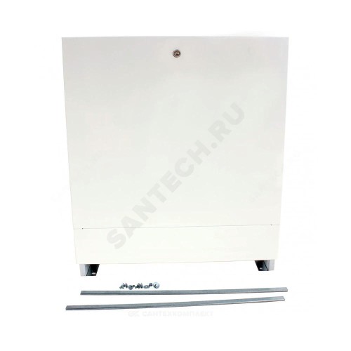 Шкаф коллекторный встраиваемый сталь ШРВ-6 1153х120-190х650-730мм RAL 9016 (Белый) STAHLMANN SCC-0002-001718
