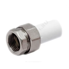 Муфта трубная PP-R комбинированная разъемная белая Дн 40х1 1/4" Ру25 ВР VALFEX 10157032