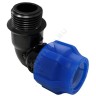 Отвод компрессионная ПЭ Дн 40х1 1/4"х90гр НР Ру16 VALFEX 1210012440114