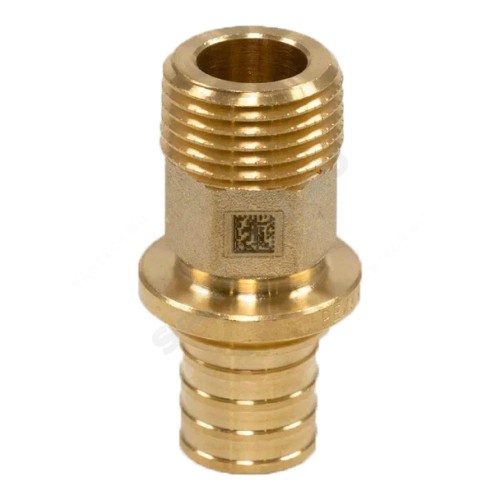 Муфта для PE-X труб аксиальная латунь Дн 20х1/2" НР MX Рехау 11096741001