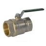 Кран шаровой латунь хром R250W Ду 50 Ру35 ВР рычаг зеленый Giacomini R250WX028