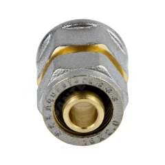 Муфта МП латунь никель обжим Дн 26х1" ВР ГОСТ 32415-2013 7002 Aquasfera 7002-06