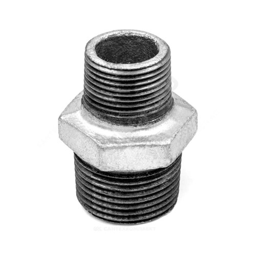 Ниппель переходной чугун оц Ду 50х15 (2"х1/2") НР Fittex PLUS