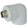 Угольник PP-R комбинированный белый Дн 20х3/4" НР RTP (РосТурПласт) 10800