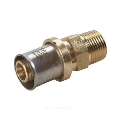 Муфта МП латунь пресс Дн 50х1 1/2" НР RM107 Giacomini RM107Y077