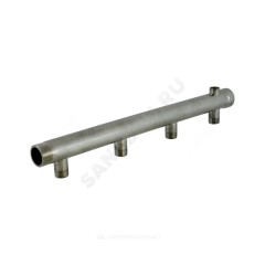 Коллектор нержавеющая сталь Ду 32 1 1/4" ВР/НР на 6 вых 3/4" НР м/о 150мм Элит-Металл 3204