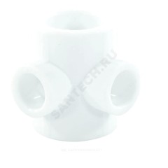 Крестовина PP-R 2-плоскостная белая Дн 32х25 внутренняя пайка VALFEX 10118132