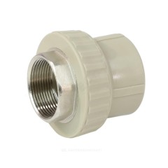 Муфта PP-R комбинированная под ключ серая Дн 75х2 1/2" ВР VALFEX 10134075Г