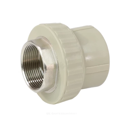 Муфта PP-R комбинированная под ключ серая Дн 90х3" ВР VALFEX 10134090Г