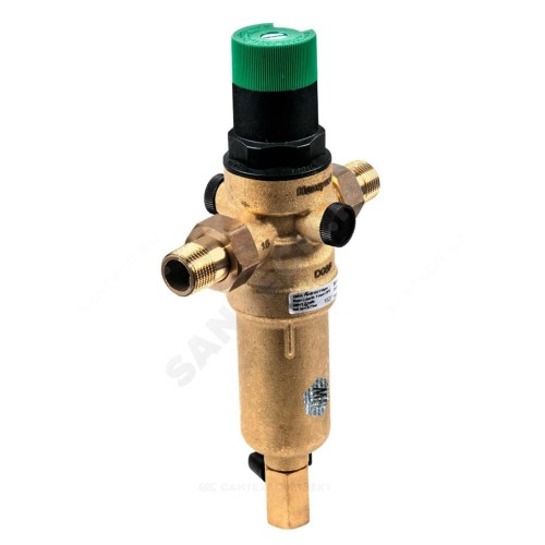 Фильтр сетчатый T-образный латунь Ду 20 Ру25 Тмакс=70 oC G3/4" НР FK06 с регулятором давления Honeywell-Braukmann FK06-3/4"AAM