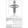 Фильтр сетчатый T-образный латунь Ду 20 Ру25 Тмакс=70 oC G3/4" НР FK06 с регулятором давления Honeywell-Braukmann FK06-3/4"AAM
