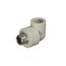 Угольник PP-R комбинированный серый Дн 20х3/4" НР RTP (РосТурПласт) 11050