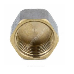 Заглушка латунь никель Ду 50 (2") ВР 9016 ГОСТ 32585-2013 Aquasfera 9016-06