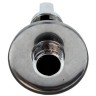 Кран шаровой латунный бытовой хром угловой 1043 G1/2"х3/8" Ру10 НР переходной бабочка с отражателем Aquasfera 1043-01