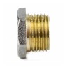 Заглушка латунь никель Ду 15 (1/2") НР 9017 ГОСТ 32585-2013 Aquasfera 9017-01