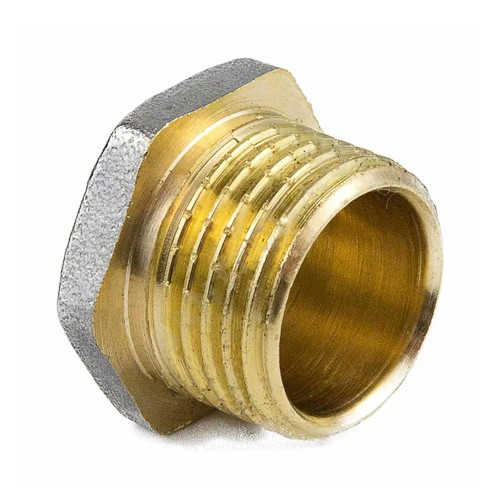 Заглушка латунь никель Ду 20 (3/4") НР 9017 ГОСТ 32585-2013 Aquasfera 9017-02