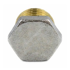 Заглушка латунь никель Ду 25 (1") НР 9017 ГОСТ 32585-2013 Aquasfera 9017-03