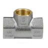 Тройник латунь никель переходной Ду 20х15х20 (3/4"х1/2"х3/4") ВР/ВР 9008 ГОСТ 32585-2013 Aquasfera 9008-01