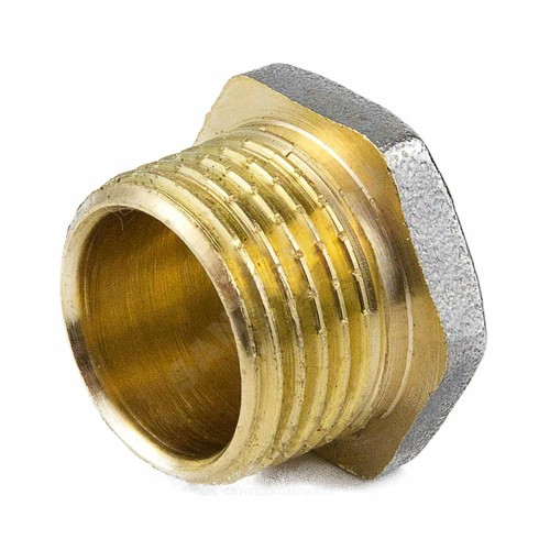 Заглушка латунь никель Ду 40 (1 1/2") НР 9017 ГОСТ 32585-2013 Aquasfera 9017-05