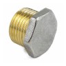Заглушка латунь никель Ду 40 (1 1/2") НР 9017 ГОСТ 32585-2013 Aquasfera 9017-05