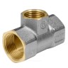 Тройник латунь никель переходной Ду 25х20х25 (1"х3/4"х1") ВР/ВР 9008 ГОСТ 32585-2013 Aquasfera 9008-03