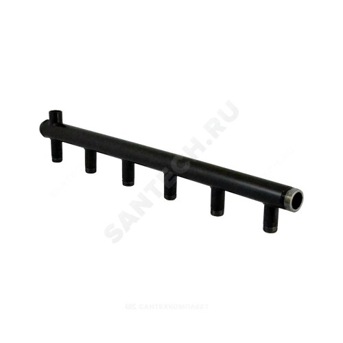 Коллектор сталь Ду 40 1/2" НР на 7 вых 1/2" НР м/о 100мм Элит-Металл 3016-ст