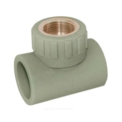 Тройник PP-R комбинированный серый Дн 25х1/2" ВР RTP (РосТурПласт) 10987