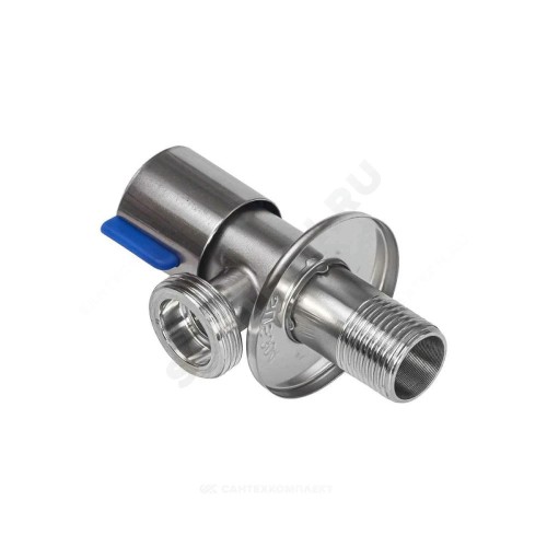 Кран бытовой угловой G1/2"х3/4" Ру10 НР переходной керамическая кран-букса RM-L ATS-1234