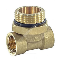 Тройник коллекторный латунь 1"х1/2"х1/2" Апогей 340001