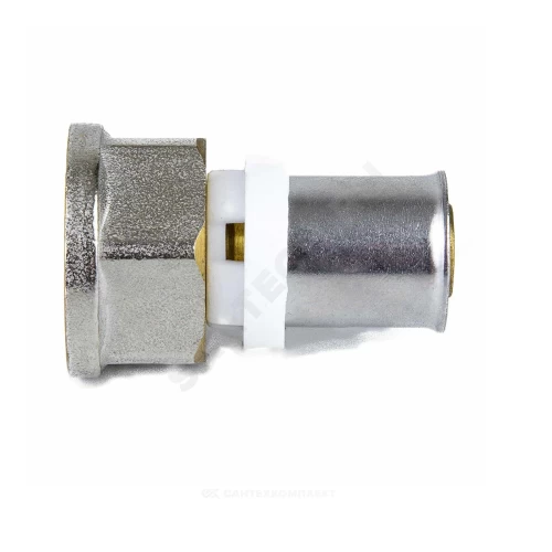 Муфта МП латунь никель пресс Дн 16х1/2" ВР ГОСТ 32415-2013 8002 Aquasfera 8002-01