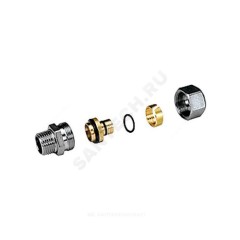 Муфта МП латунь хром Дн 20х2,5х1/2" НР R187M Giacomini R187MX061