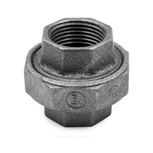 Соединитель прямой американка чугун Ду 15 (1/2") ВР/ВР Fittex PLUS