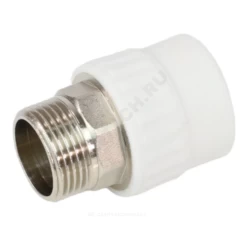 Муфта PP-R комбинированная под ключ белая Дн 110х4" НР VALFEX 10135110
