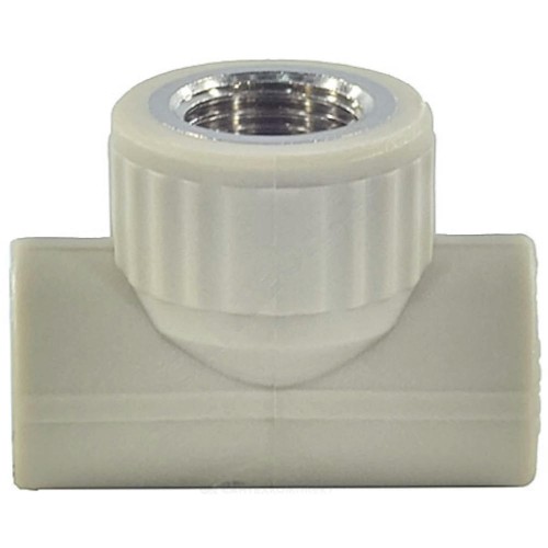 Тройник PP-R комбинированный серый Дн 25х3/4" ВР VALFEX 10127025Г